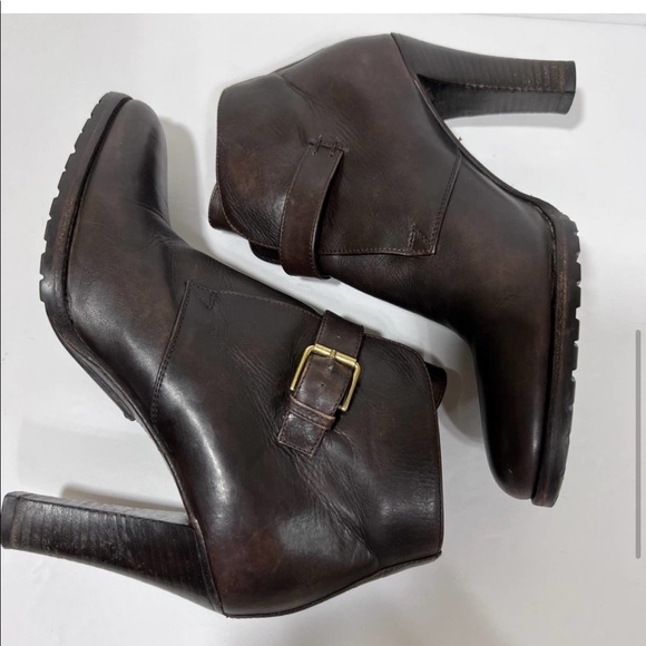 SOLD Ralph Lauren Purple Label Brown Leather Ankle Boots Size 8B - Picture 3 of 4
